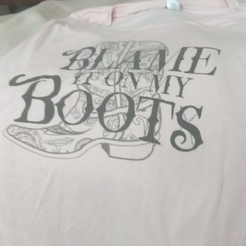 Blame It On My Boots Pink Tank Top